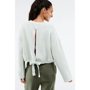 Fabletics Anna Tie-Back Sweatshirt In Dusty Teal